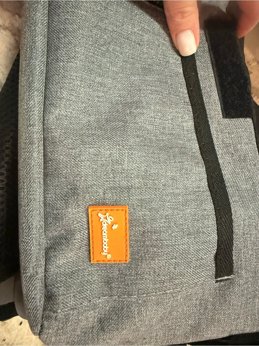 Stroller Gray Kids Organizer Bag with Front Pockets